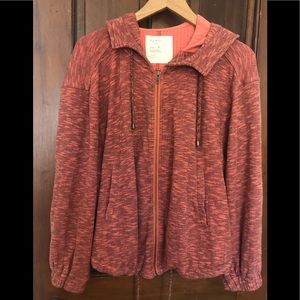 Free people 1970 oversized zip up hoodie